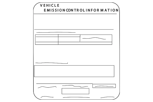 Emission Label - Kia (32450-3C580)