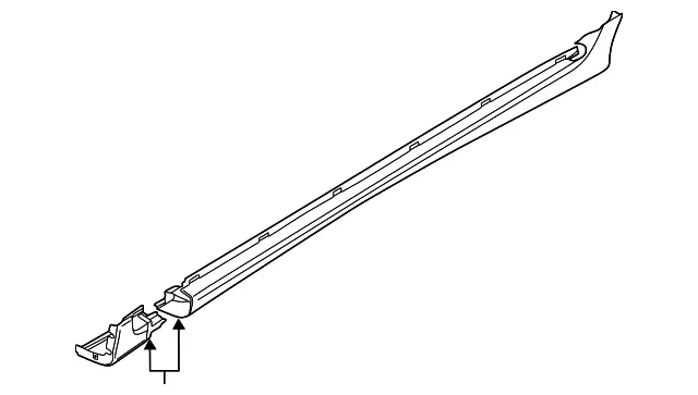 Rocker Molding - Driver's Side (LH) - Volvo (39817684)