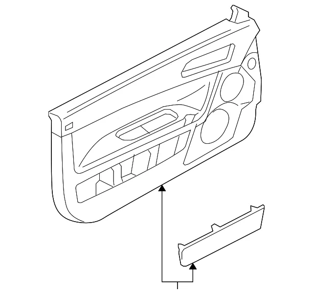 Door Trim Panel - Passenger Side (RH) - Volvo (39823782)