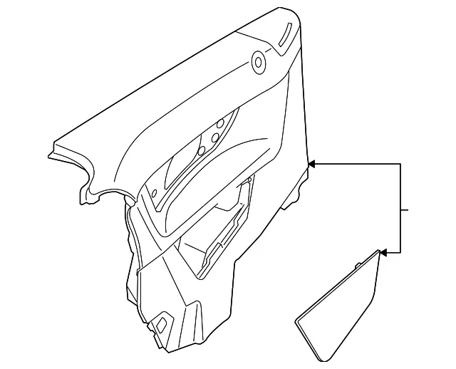 Quarter Trim Panel - Driver's Side (LH) - Volvo (39857521)