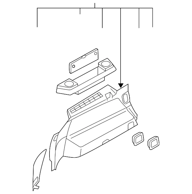 Interior Quarter Panel Trim Panel - Volvo (39861667)