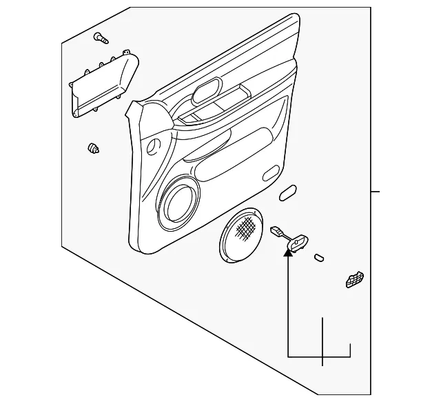 Door Trim Panel - Passenger Side (RH) - Kia (3K53H-684502B)