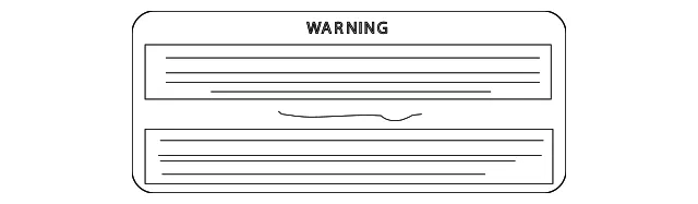Air Bag Label - Kia (56971-3E000)