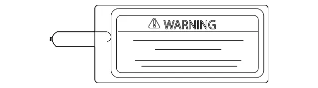 Air Bag Label - Kia (56972-3E000)