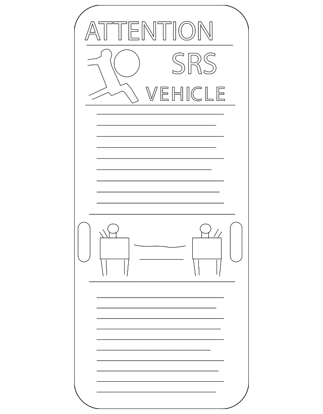 Air Bag Label - Kia (56973-3E500)