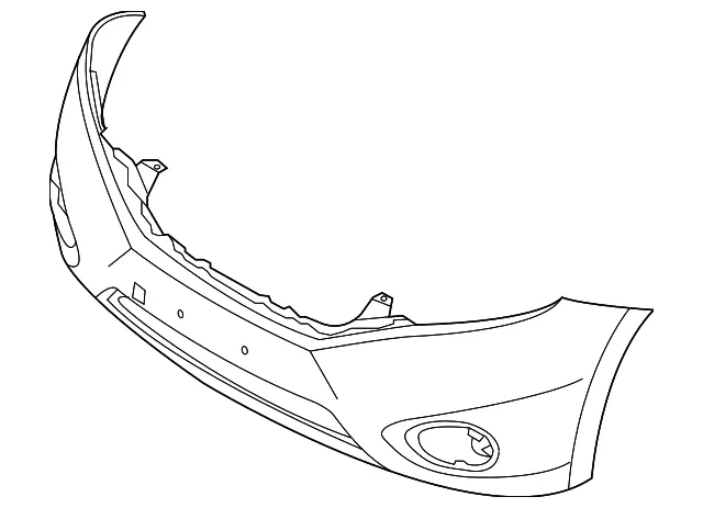 Front Bumper Face, Unpainted - Nissan (62022-1JA0H)