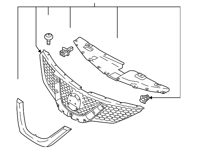 Grille Assembly - Nissan (62310-6MG0B)