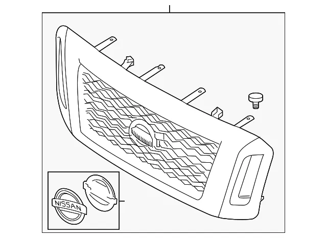 Grille Assembly - Nissan (62310-9FS6A)