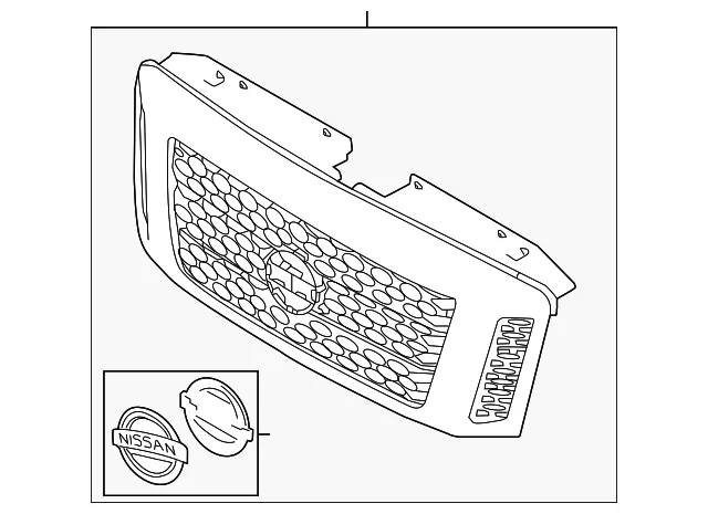 Grille Assembly - Nissan (62310-9FV0D)