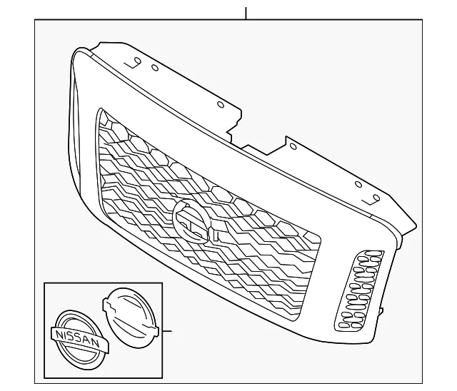 Grille Assembly - Nissan (62310-EZ10C)