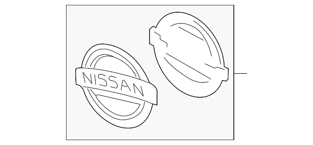 Grille Emblem - Nissan (62382-EZ00B)