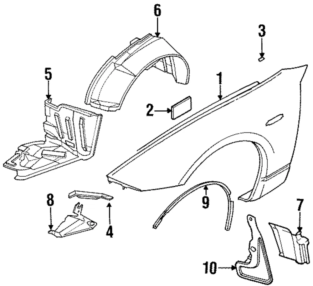 Fender - Driver's Side (LH) - Nissan (63101-30P60)