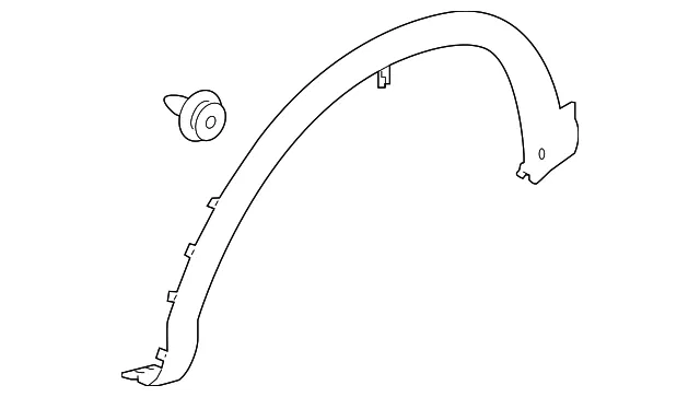 Wheel Opening Molding - Driver's Side (LH) - Nissan (63811-6MA0A)