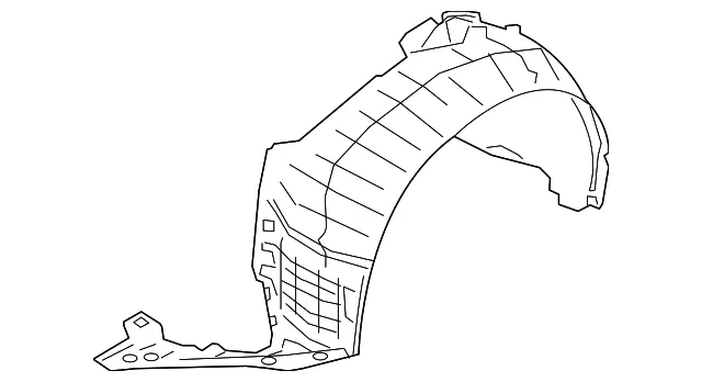 Fender Liner - Passenger Side (RH) - Nissan (63840-4RA1D)