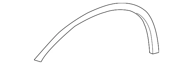 Wheel Opening Molding - Passenger Side (RH) - Nissan (63872-6GA0B)