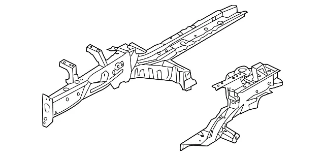 Apron/Rail Assembly - Driver's Side (LH) - Kia (64500-2K510)