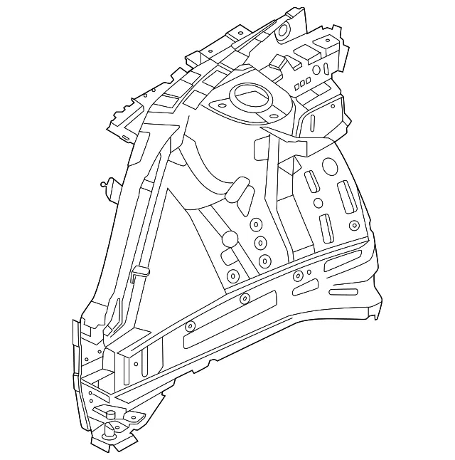 Apron/Rail Assembly - Kia (64501-CV000)