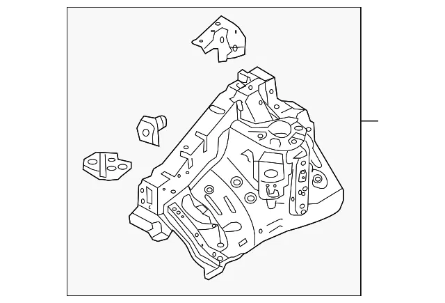 Apron Panel - Passenger Side (RH) - Kia (64502-3W050)