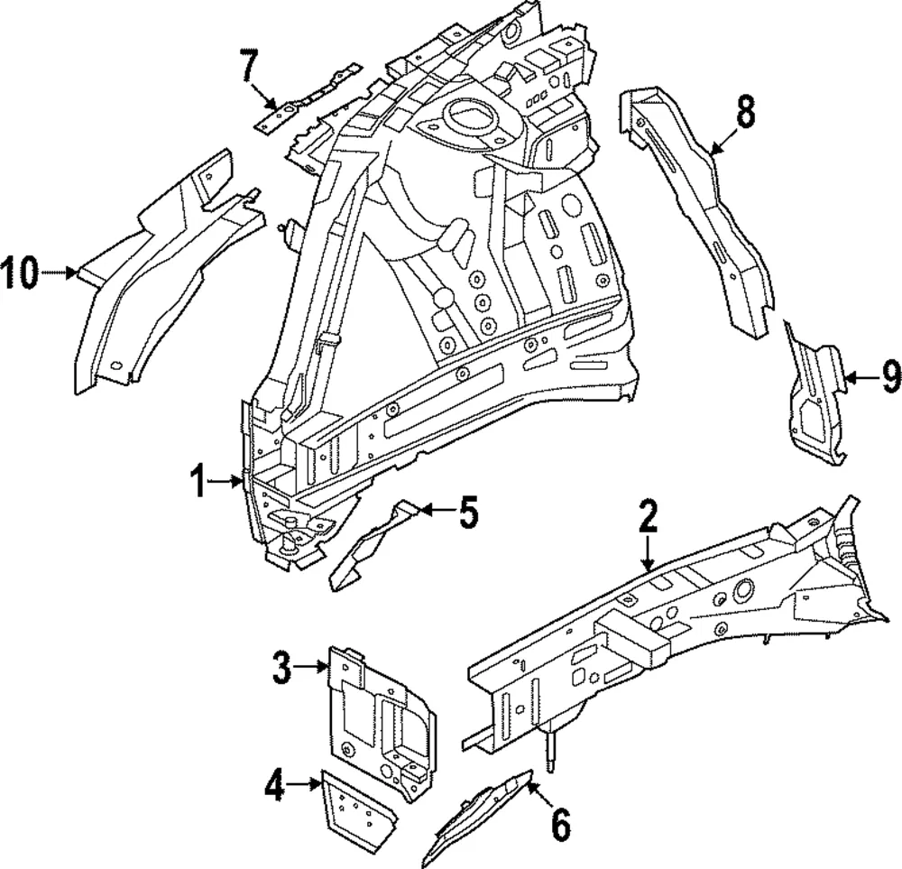 Apron/Rail Assembly - Kia (64502-XG000)