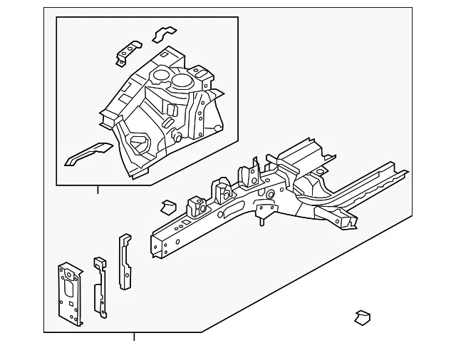Apron/Rail Assembly - Passenger Side (RH) - Kia (64600-B0000)
