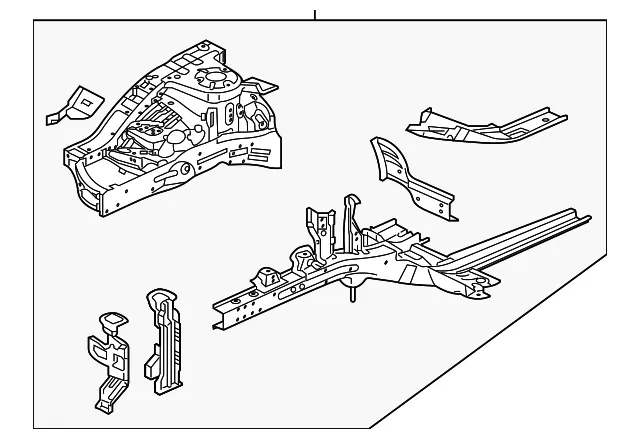 Apron/Rail Assembly - Passenger Side (RH) - Kia (64600-F6000)