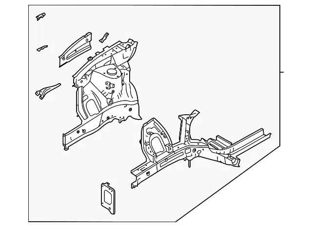 Apron/Rail Assembly - Kia (64600-Q5000)