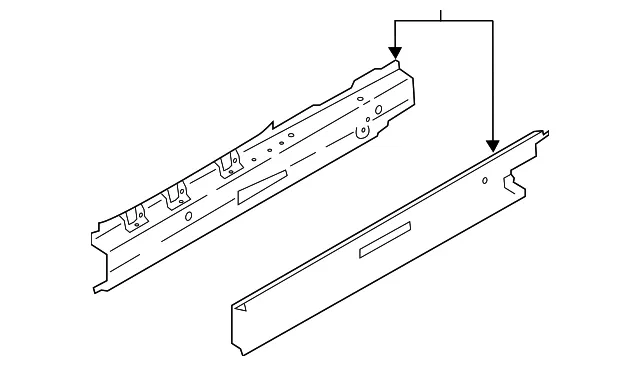 Inner Rocker - Passenger Side (RH) - Kia (65181-J5000)