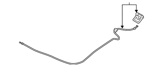 Hood Lock Control Cable Assembly - Nissan (65620-1KA0A)