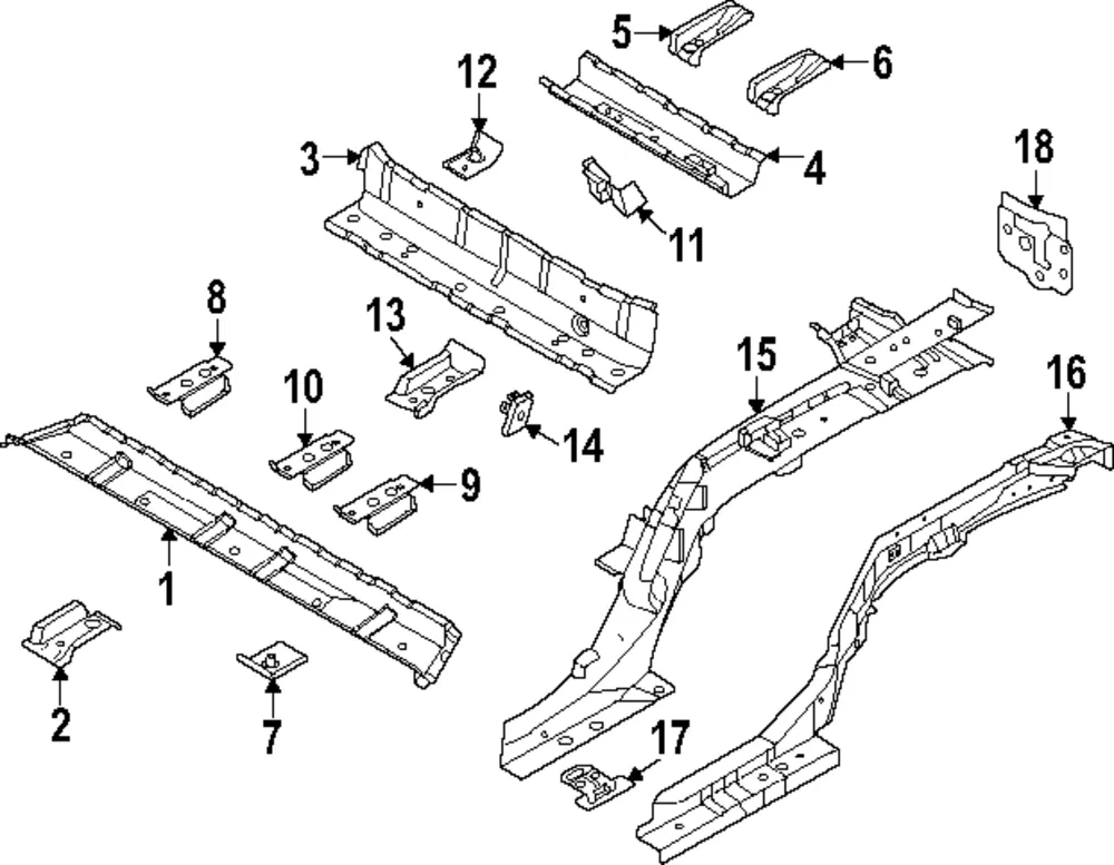 Bumper Bracket - Kia (65757-DO000)