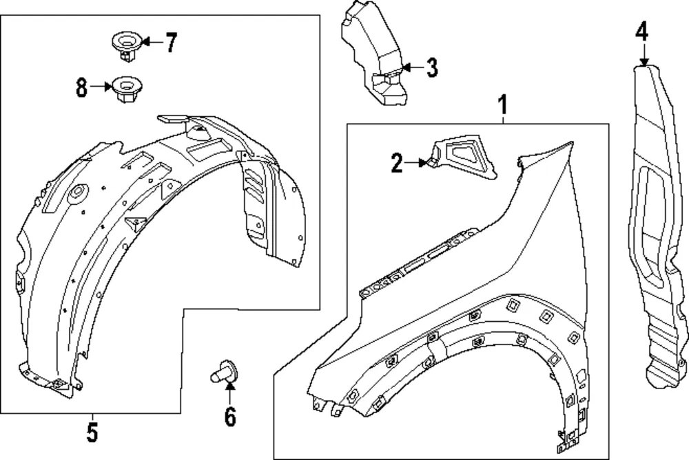 Fender - Kia (66320-DO000)