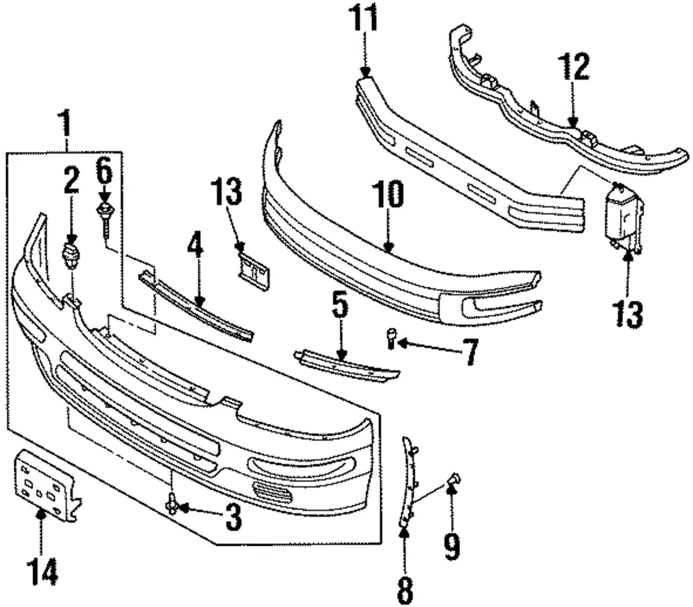 Bumper Cover Clip - Nissan (66824-01G00)