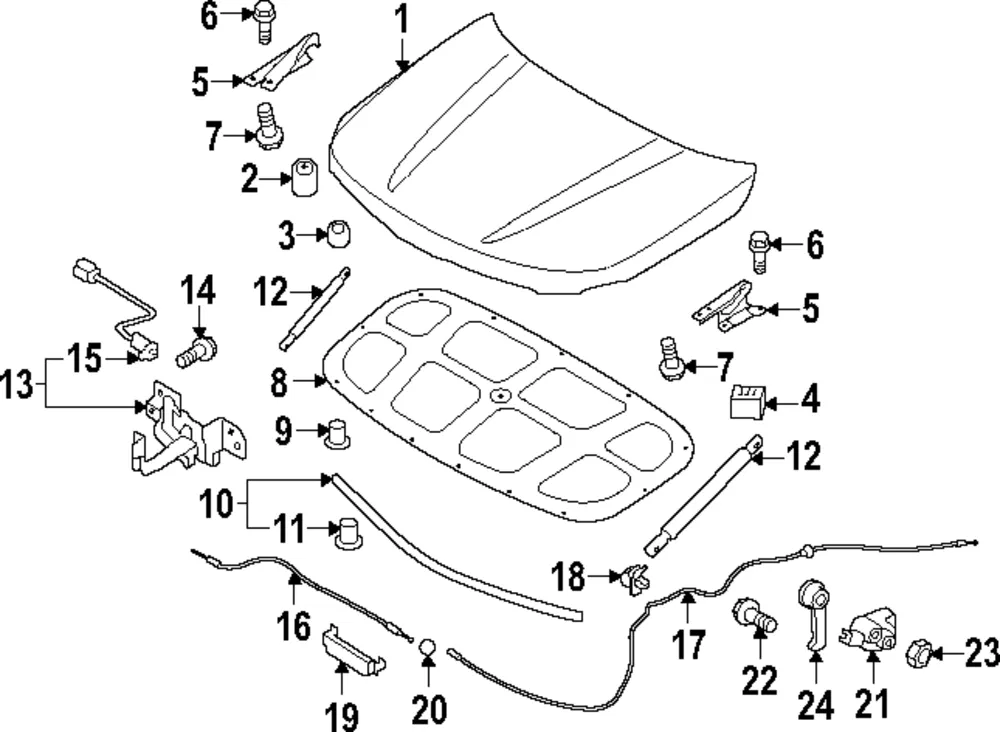 Hinge - Passenger Side (RH) - Kia (66920-S9000)