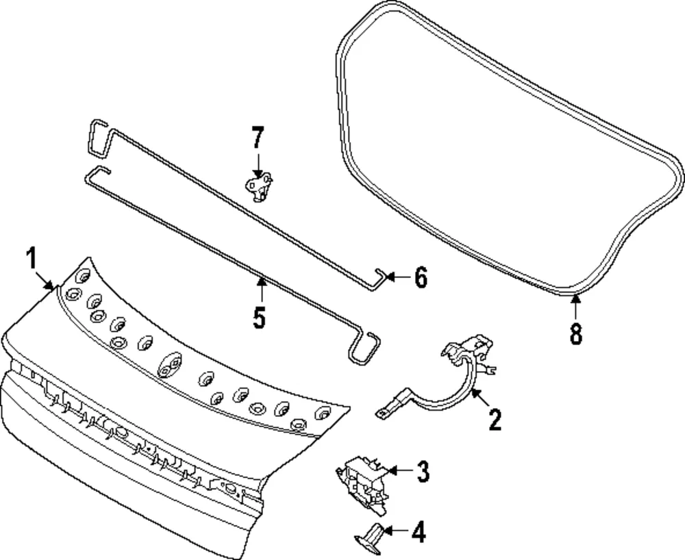 Deck Lid Hinge - Kia (69910-GG000)