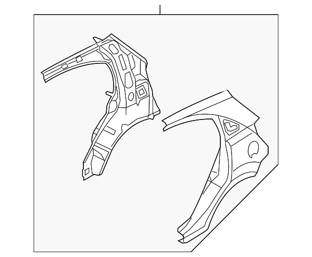 Quarter Panel Assembly - Driver's Side (LH) - Kia (70100-1G2A1)