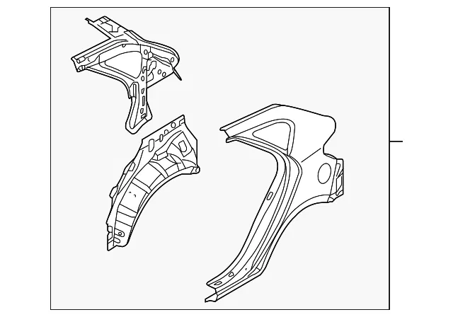 Quarter Panel Assembly - Driver's Side (LH) - Kia (70100-1MA90)