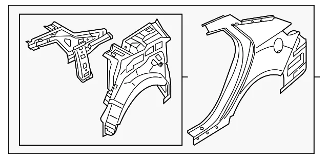 Quarter Panel Assembly - Kia (70100-2TA50)