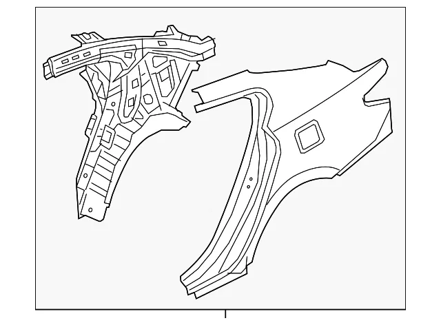 Quarter Panel Assembly - Driver's Side (LH) - Kia (70100-3TA65)