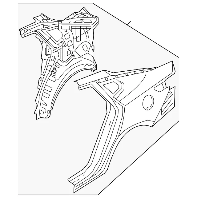 Quarter Panel Assembly - Driver's Side (LH) - Kia (70100-A8A00)