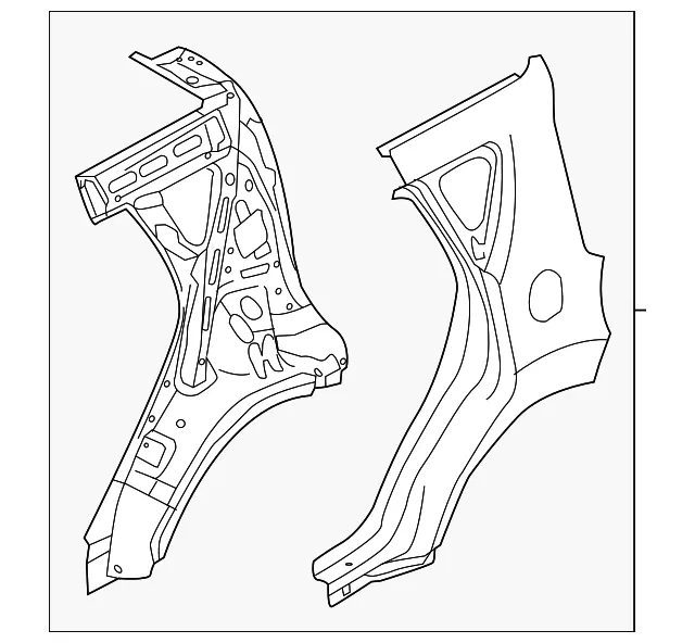 Quarter Panel Assembly - Driver's Side (LH) - Kia (70100-E4A40)