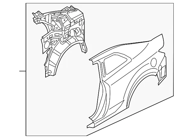 Quarter Panel Assembly - Passenger Side (RH) - Kia (70200-1MA60)