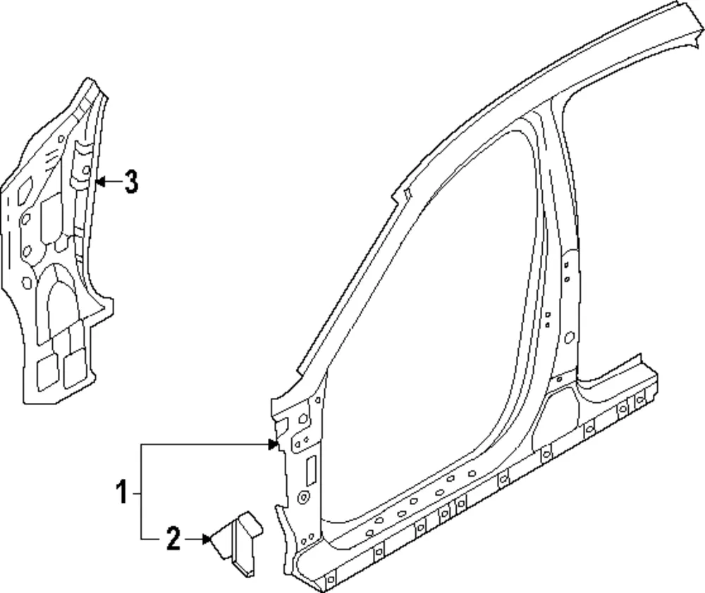 Inner Hinge Pillar - Kia (71201-L2000)