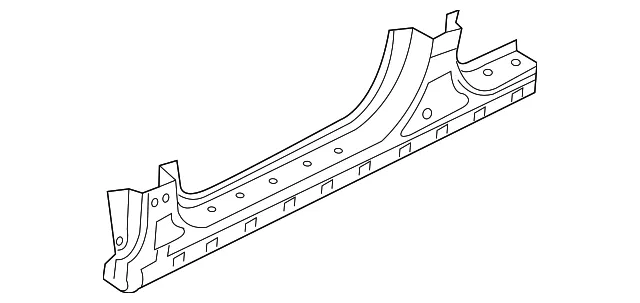 Outer Rocker Panel - Passenger Side (RH) - Kia (71322-F6D00)