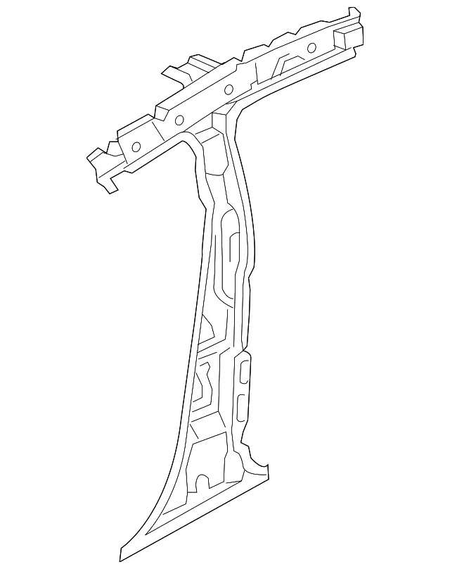 Inner Center Pillar - Passenger Side (RH) - Kia (71402-1W220)