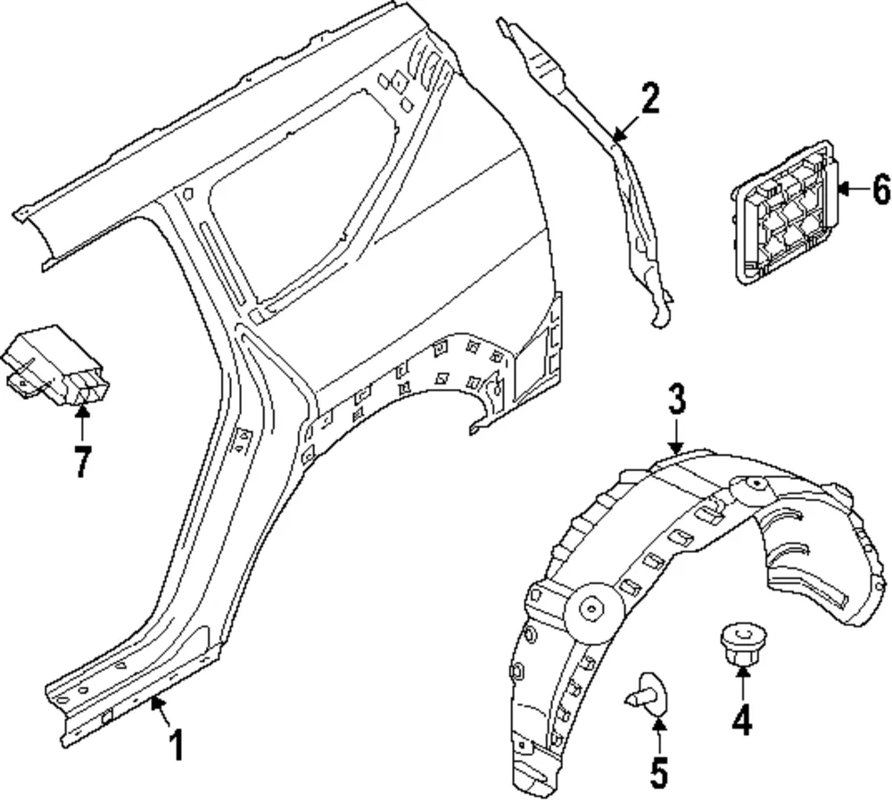Quarter Panel - Kia (71503-DOC00)