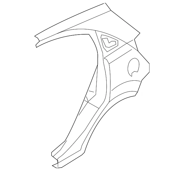 Outer Quarter Panel - Passenger Side (RH) - Kia (71504-1GC60)