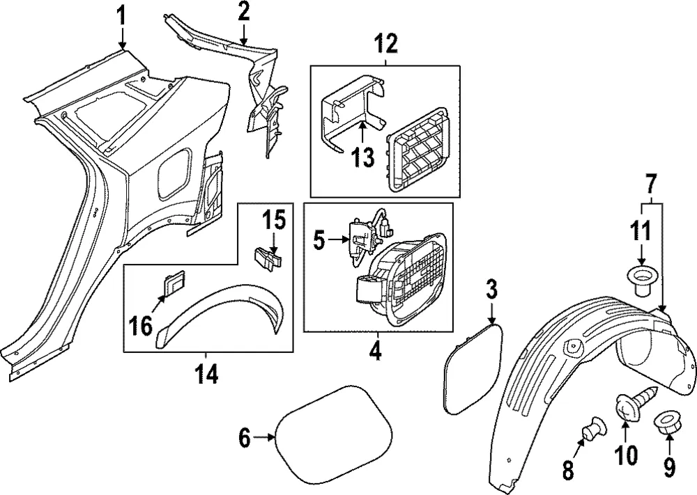 Quarter Panel - Kia (71504-CHC00)