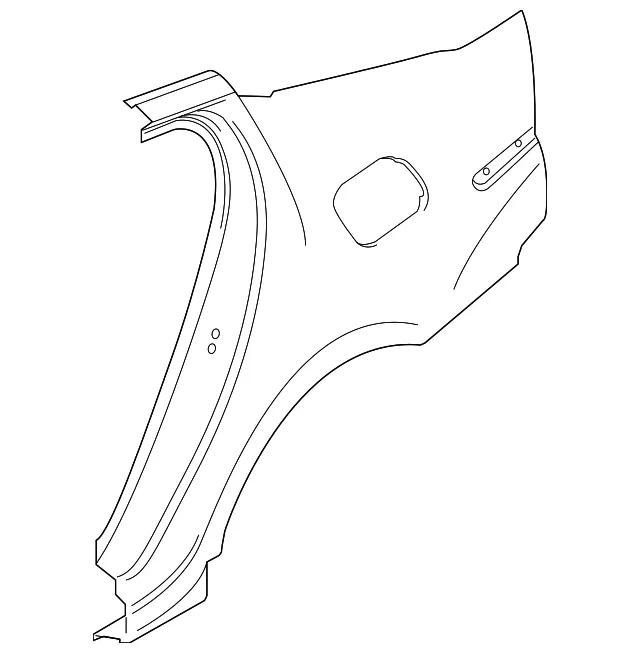 Quarter Panel - Passenger Side (RH) - Kia (71504-J5C00)