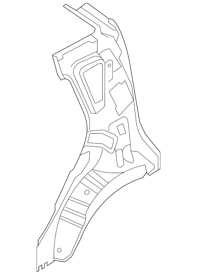 Inner Quarter Panel - Driver's Side (LH) - Kia (71601-2K350)