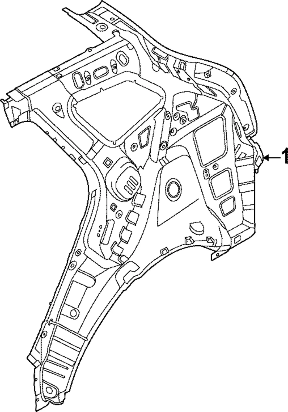 Inner Quarter Panel - Kia (71601-CH020)