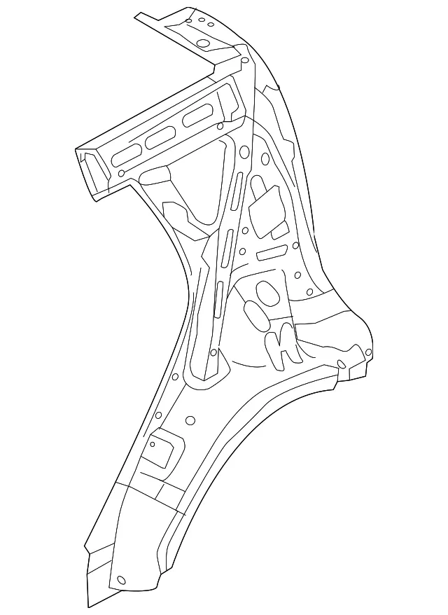Inner Quarter Panel - Driver's Side (LH) - Kia (71601-E4401)
